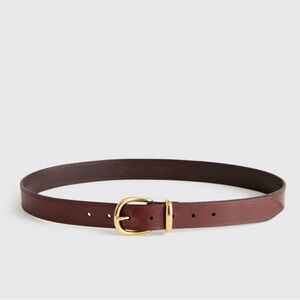 Quince Allegra European Leather Belt in Espresso Brown Sz M - LIKE NEW!